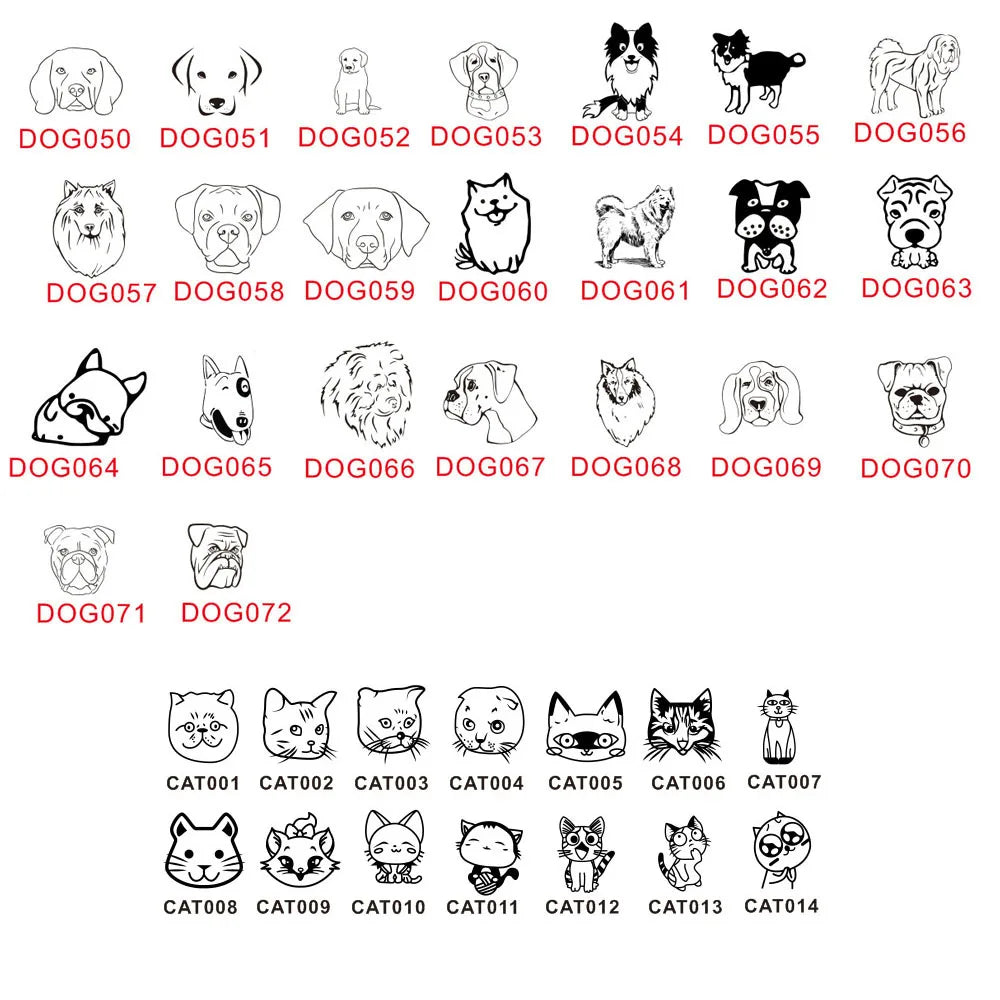 Free Engraving Dog Cat ID Tag For Puppy And Kitten Pet Accessories Customized Name Telephone Pattern Personalized Accessory