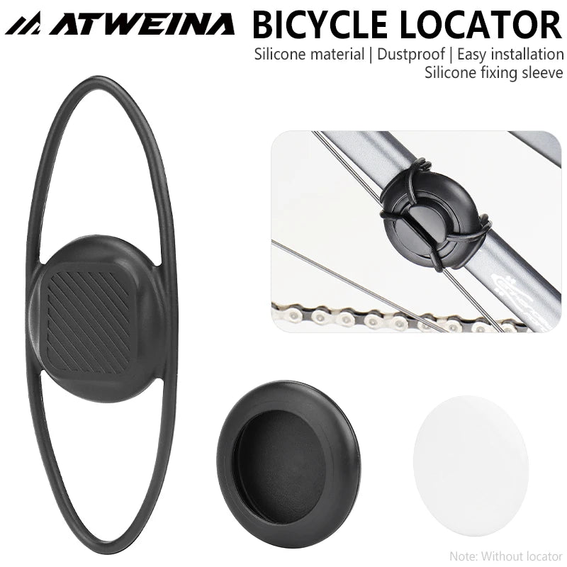 ATWEINA AirTag Silicone Protective Case Waterproof Anti-Lost Holder with Strap for Bicycle Backpack Pet Eco-Friendly Soft Cover